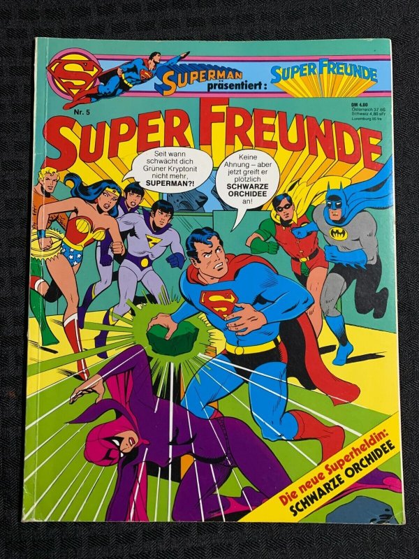 1981 Super Freunde German #5 (1981), raw comic book in FN 6.0 condition — front cover