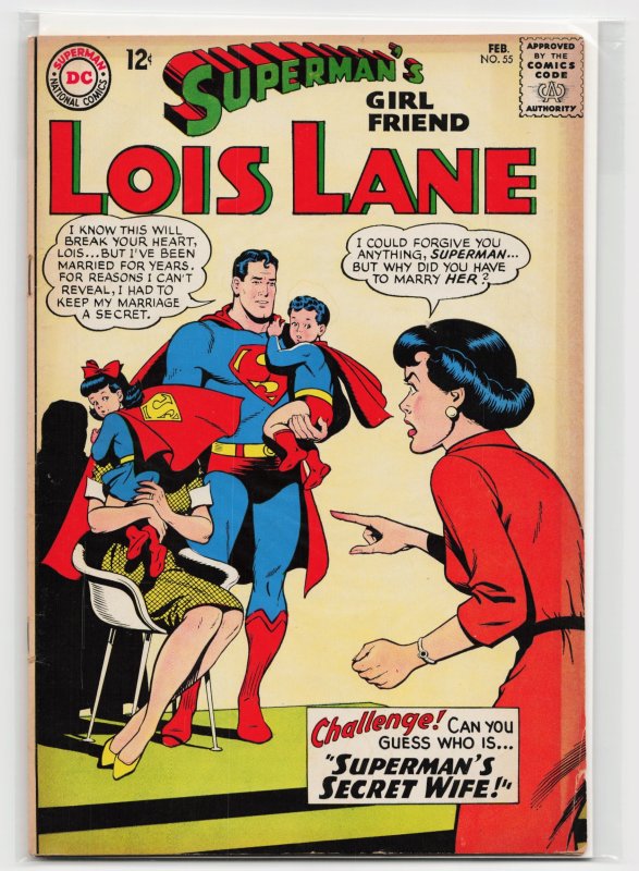 Superman's Girl Friend, Lois Lane #55 (DC Comics, 1965), raw, ungraded comic book — front cover