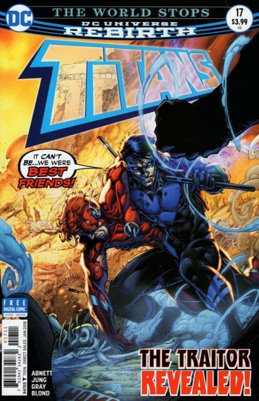 Titans #17 (DC Comics, 2017), raw, ungraded comic book — front cover