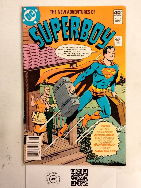 New Adventures of Superboy #6 (DC Comics), raw comic book in VF condition — front cover