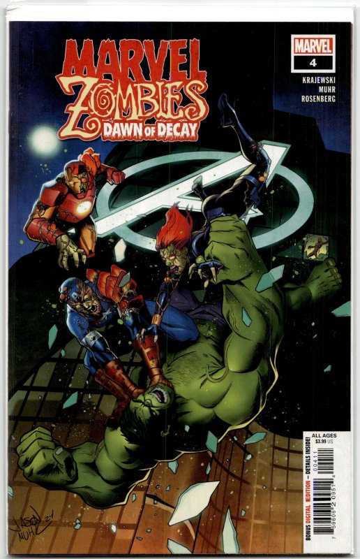 Marvel Zombies: Dawn of Decay #4 (Marvel Comics, 2025), raw, ungraded comic book — front cover