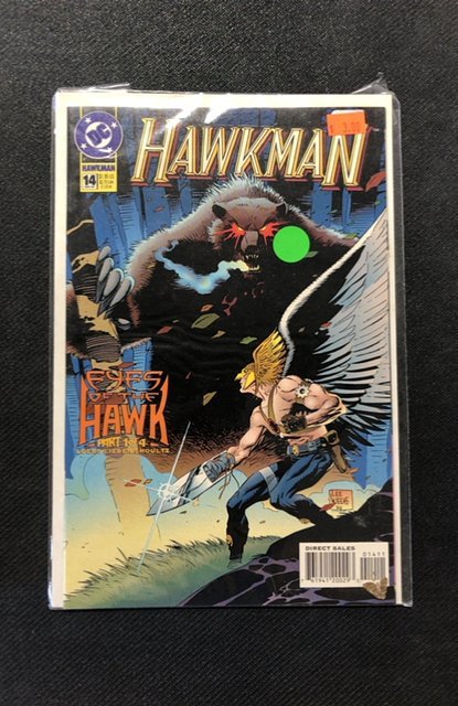Hawkman #14 (DC Comics, 1994), raw, ungraded comic book — front cover