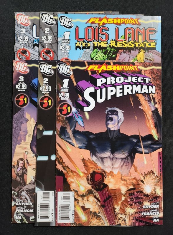 Flashpoint: Pro. Superman & Lois Lane Resistance 6PC #1-3- Complete (9.2ob) 2011 (2011), raw comic book in 9.2 condition — front cover