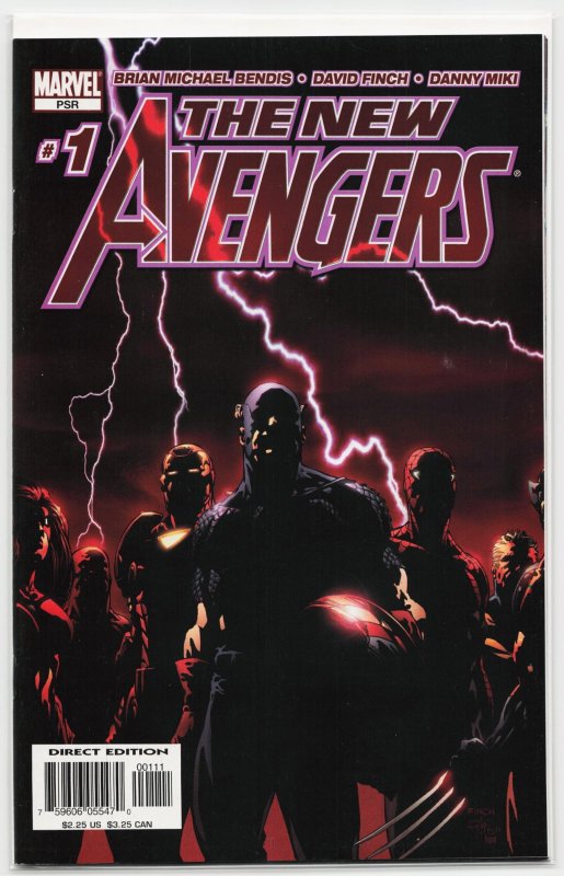 New Avengers #1 (Marvel Comics, 2005), raw, ungraded comic book — front cover