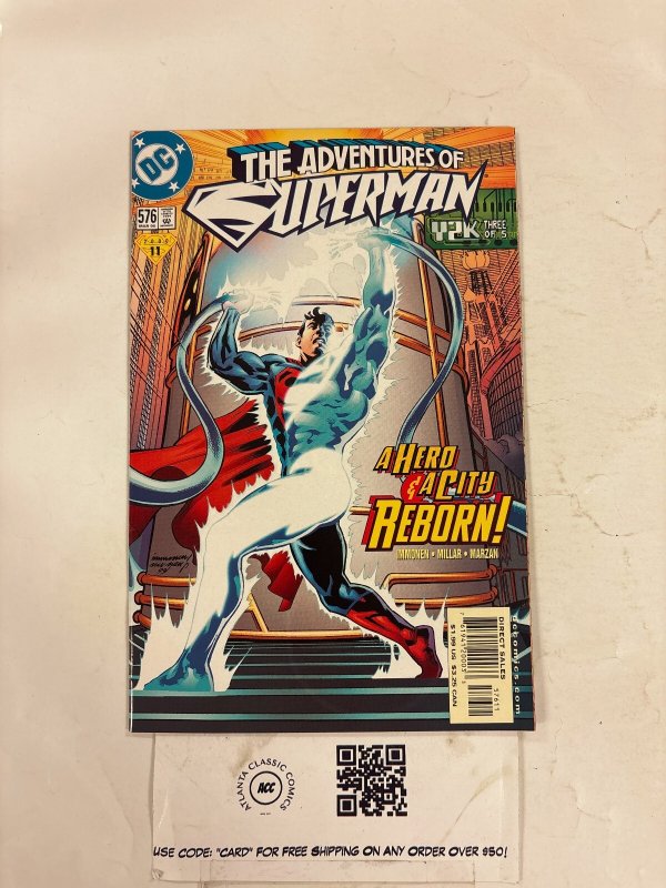 Adventures of Superman #576 (DC Comics, 2000), raw comic book in NM condition — front cover