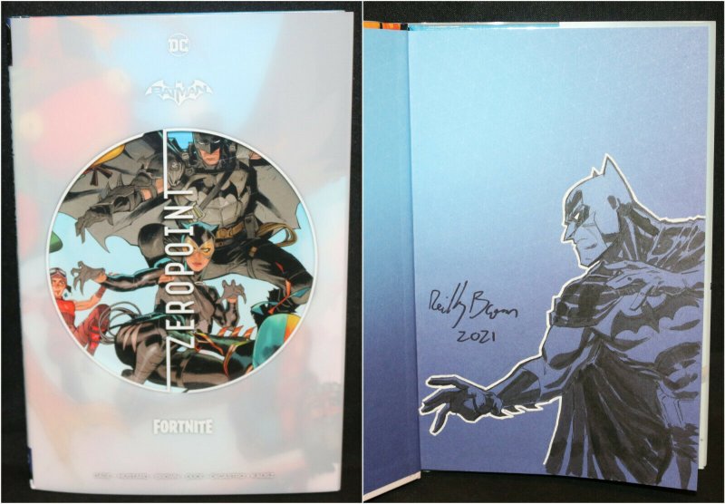 Batman/Fortnite: Zero Point Hardcover - F - Batman Sketch art by Reilly Brown, raw, ungraded comic book — front cover