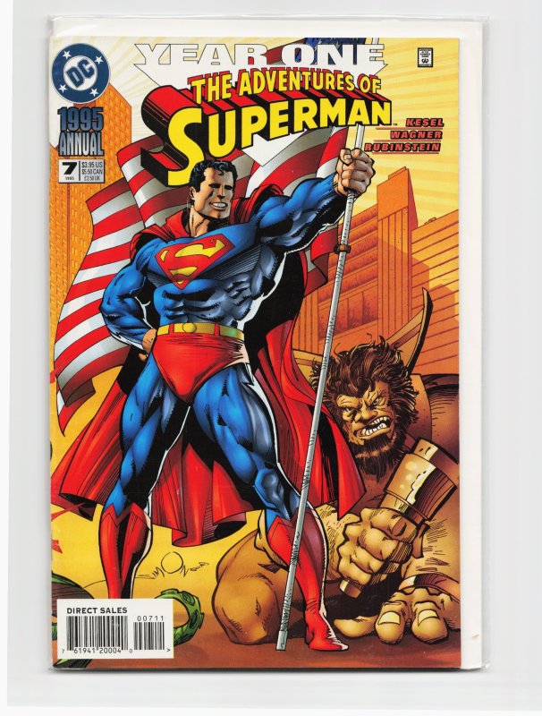 Adventures of Superman Annual #7 (DC Comics, 1995), raw, ungraded comic book — front cover