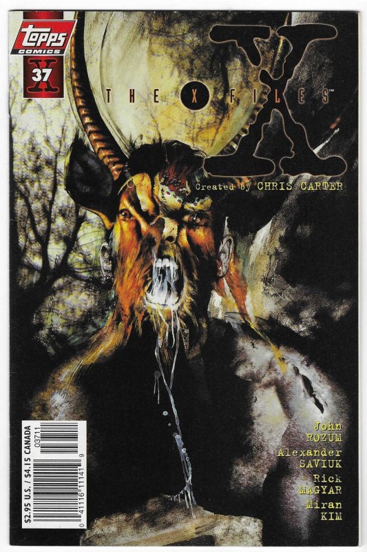 The X-Files #37 (Topps Comics, 1998), raw, ungraded comic book — front cover