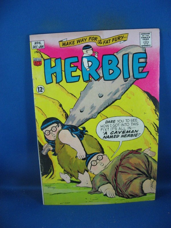 Herbie the Fat Fury #6 (1964), raw comic book in VG+ condition — front cover