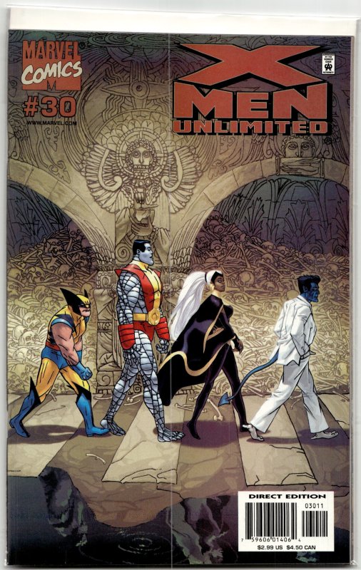 X-Men Unlimited #30 (Marvel Comics, 2001), raw, ungraded comic book — front cover