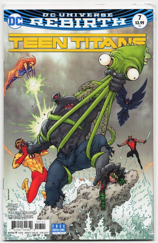 Teen Titans #7 (DC Comics, 2017), raw, ungraded comic book — front cover