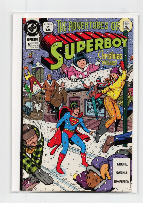 Superboy #12 (DC Comics, 1991), raw, ungraded comic book — front cover