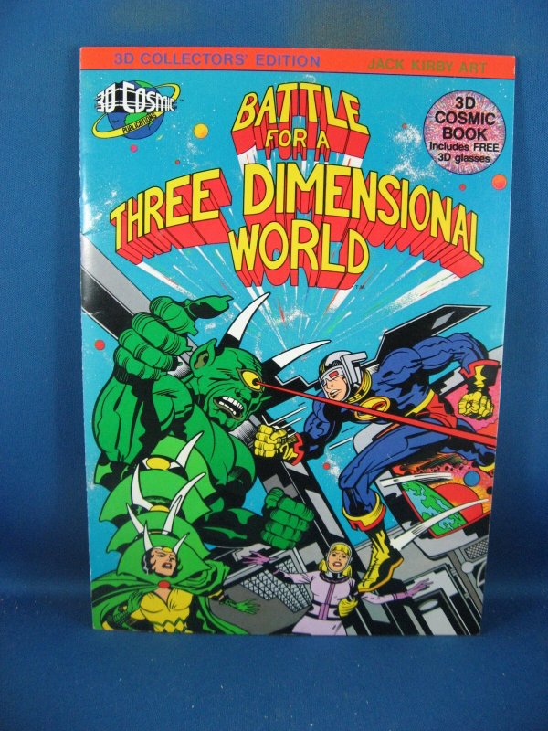 Battle for a Three Dimensional World Vf- Kirby 1982 No Glasses (1982), raw comic book in VF- condition — front cover