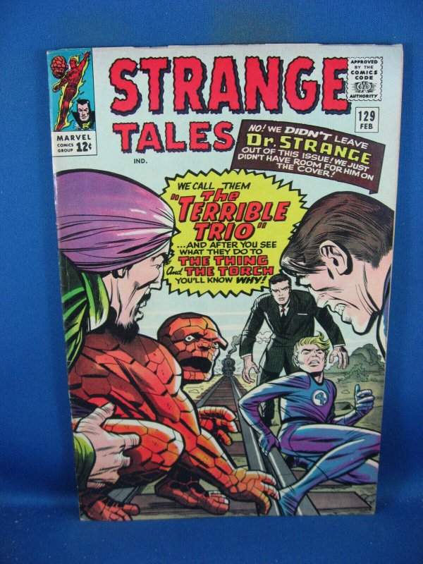 Strange Tales #129 (Marvel Comics, 1965), raw comic book in VF+ condition — front cover