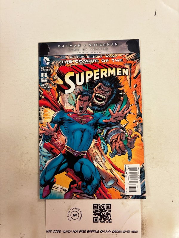 Superman Coming of the Supermen #2 (DC Comics), raw comic book in NM condition — front cover
