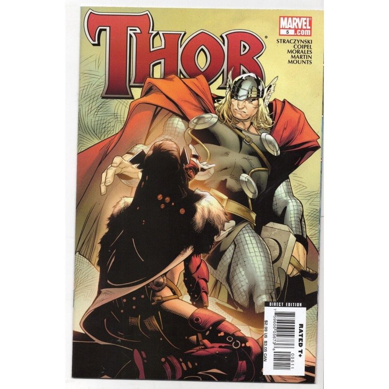 Thor #5 (Marvel Comics, 2007), raw comic book in NM+ 9.6 condition — front cover