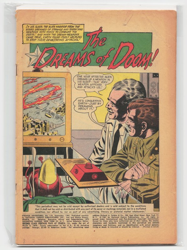 Strange Adventures #172 (DC Comics, 1965), raw, ungraded comic book — front cover