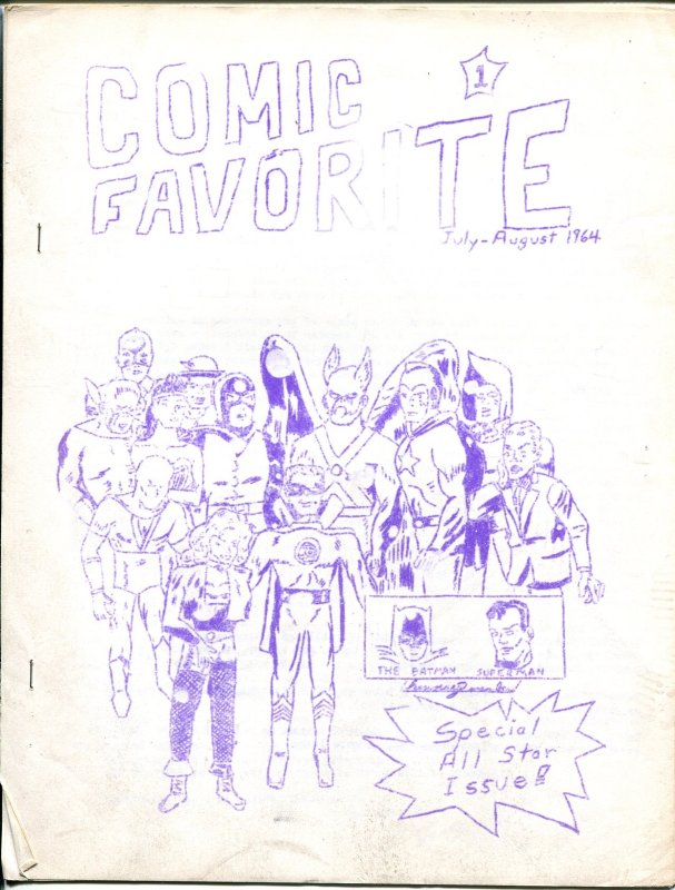 Comic Favorite #1 (1964), raw comic book in FN condition — front cover