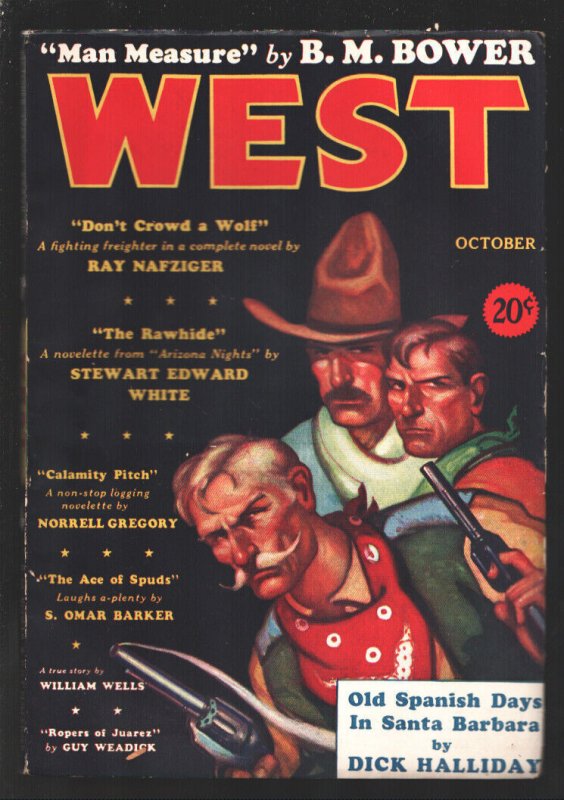 West 10/1933-Duncan McMillian Cover Art-Ray Nafziger-B.M. Bower-S. Omar Barke..., raw, ungraded comic book — front cover