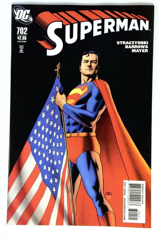 Superman #702 (DC Comics, 2010), raw comic book in NM- condition — front cover