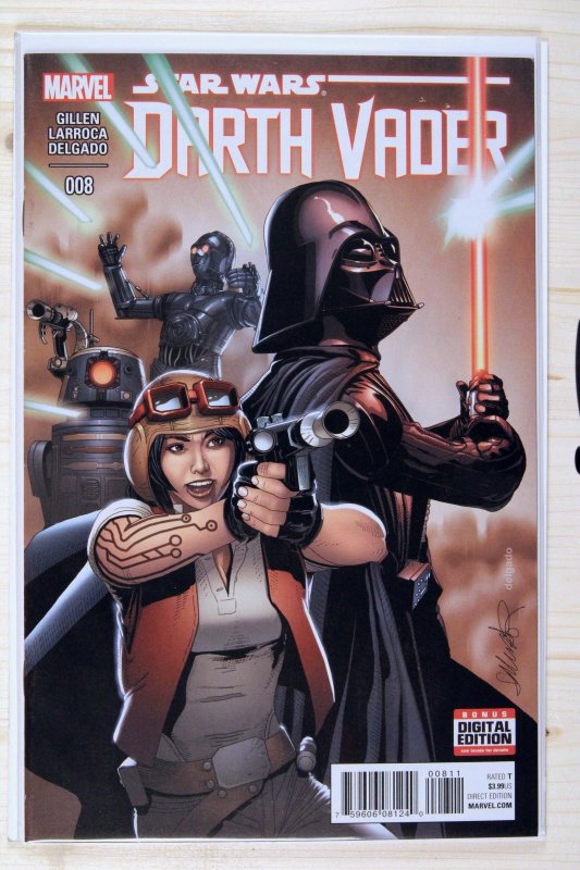 Star Wars: Darth Vader #8 (Marvel Comics, 2015), raw comic book in NM+ 9.6 condition — front cover
