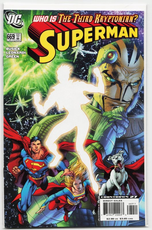 Superman #669 (DC Comics, 2007), raw, ungraded comic book — front cover