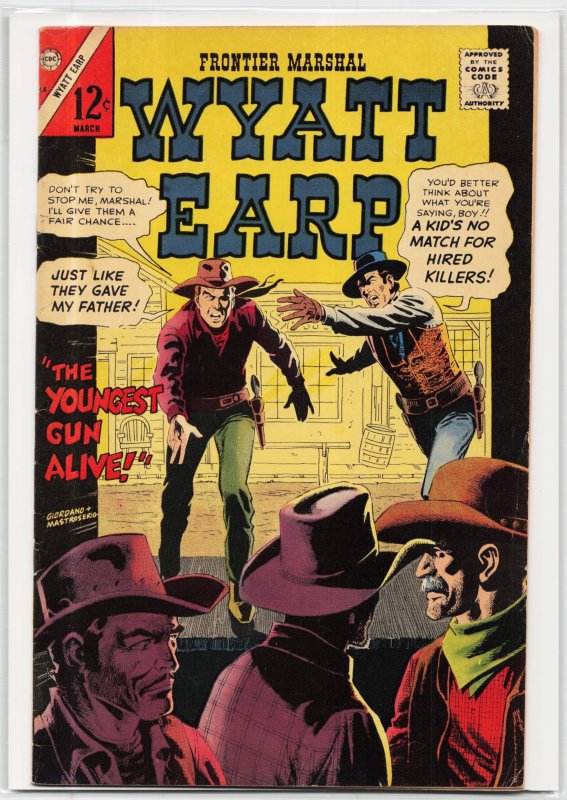 Wyatt Earp Frontier Marshal #68 (Gold Key, 1967), raw, ungraded comic book — front cover