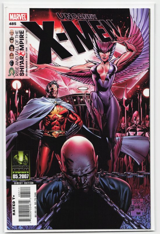 The Uncanny X-Men #485 (Marvel Comics, 2007), raw, ungraded comic book — front cover