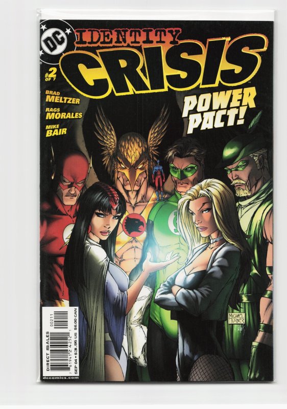 Identity Crisis #2 (DC Comics, 2004), raw, ungraded comic book — front cover