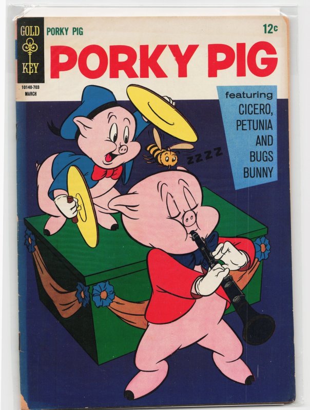 Porky Pig #11 (Gold Key, 1967), raw, ungraded comic book — front cover
