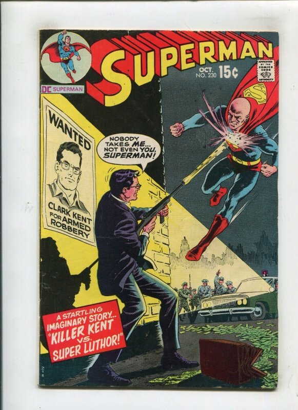 Superman #230 (DC Comics, 1970), raw comic book in 5.0 condition — front cover