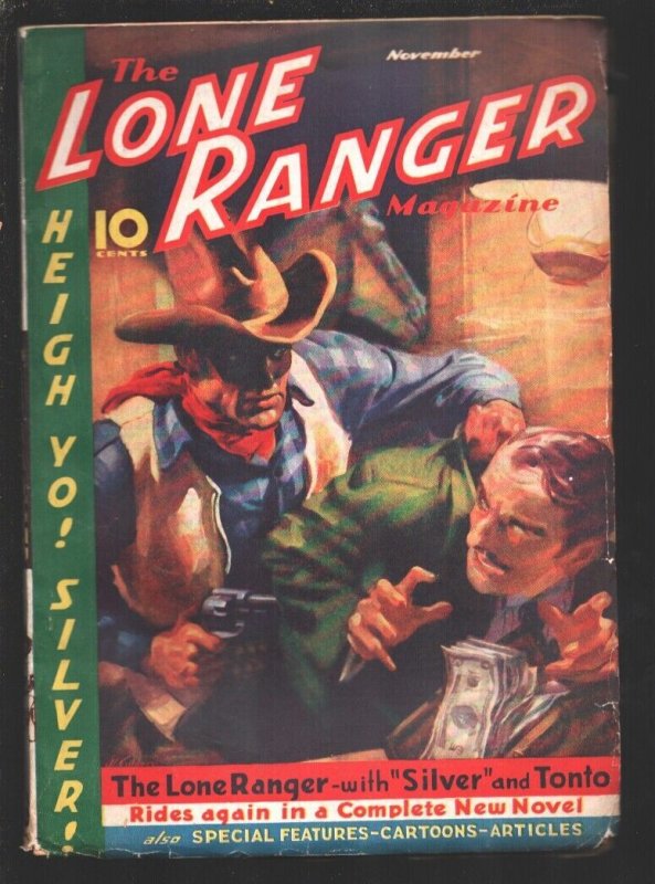 Pulp: Lone Ranger 11/1937-Trojan-HJ Ward Cover-"Death's Head Vengeance"-Tex ... (Trojan Publishing, 1937), raw, ungraded comic book — front cover