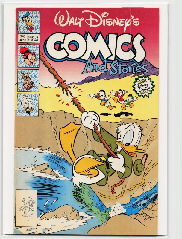 Walt Disney's Comics and Stories #548 (Gladstone, 1990), raw, ungraded comic book — front cover