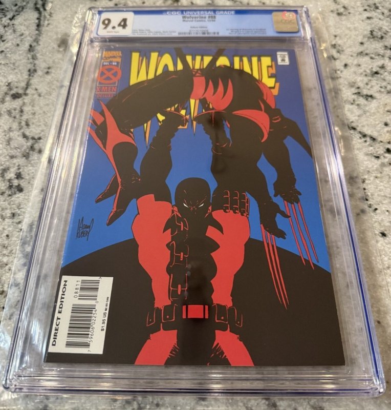 Wolverine #88 (Marvel Comics, 1994), CGC 9.4 graded comic book, Universal Blue label — front cover in its holder