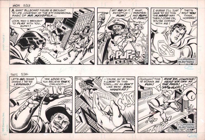 Superman Daily Strip Art - May #23 (1983), raw, ungraded comic book — front cover