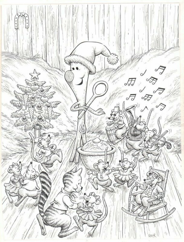 Christmas with the Mice Cover Published by Egmont Norway - art by Henrik Rehr, raw, ungraded comic book — front cover