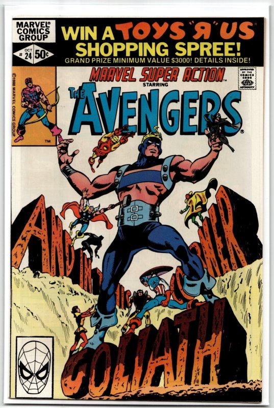 Marvel Super Action #24 (Marvel Comics, 1980), raw, ungraded comic book — front cover