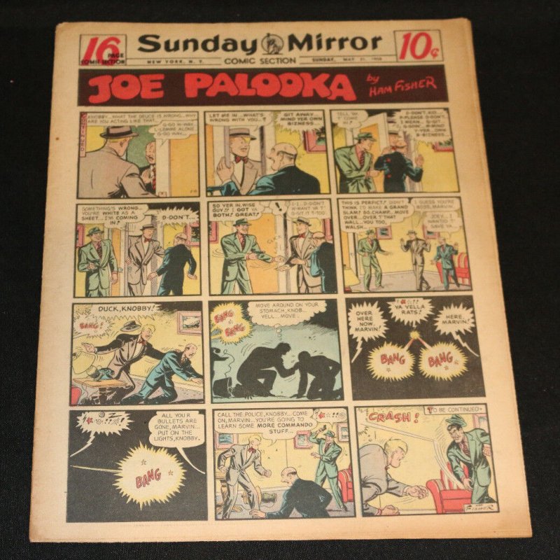 1950 Sunday Mirror Weekly Comic Section May 21st (VF) Superman Every Panel (1950), raw comic book in VF condition — front cover