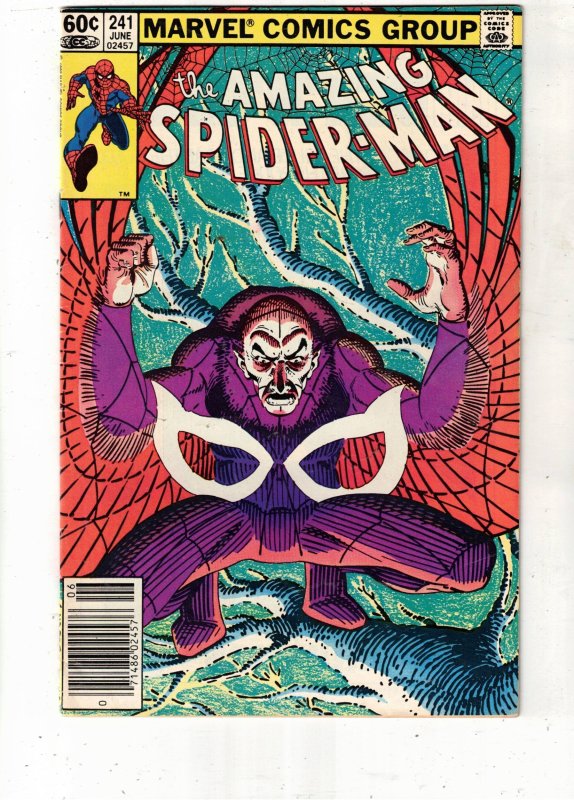 The Amazing Spider-Man #241 (Marvel Comics, 1983), raw comic book in VF/NM condition — front cover