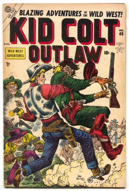 Kid Colt Outlaw #40 (1954), raw comic book in FN+ condition — front cover