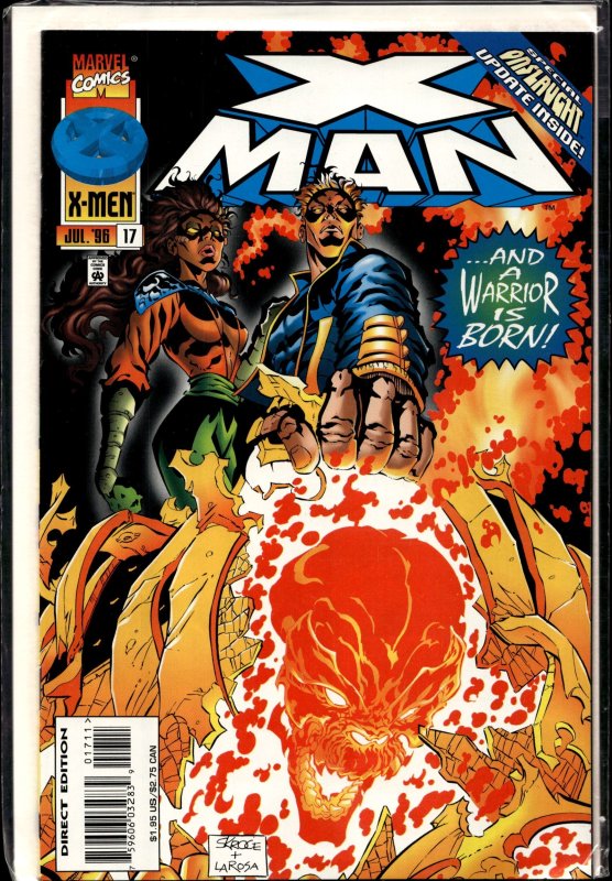 X-Man #17 (1996), raw, ungraded comic book — front cover