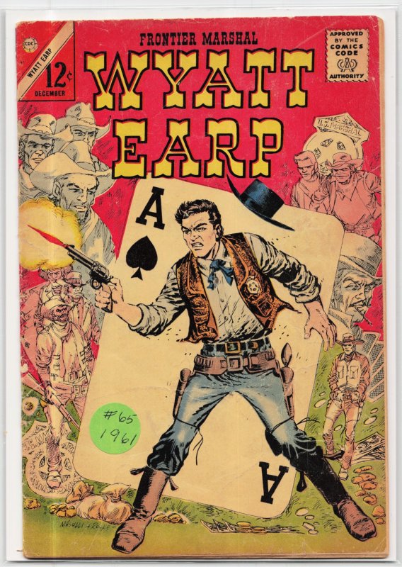 Wyatt Earp Frontier Marshal #61 (Gold Key, 1965), raw, ungraded comic book — front cover