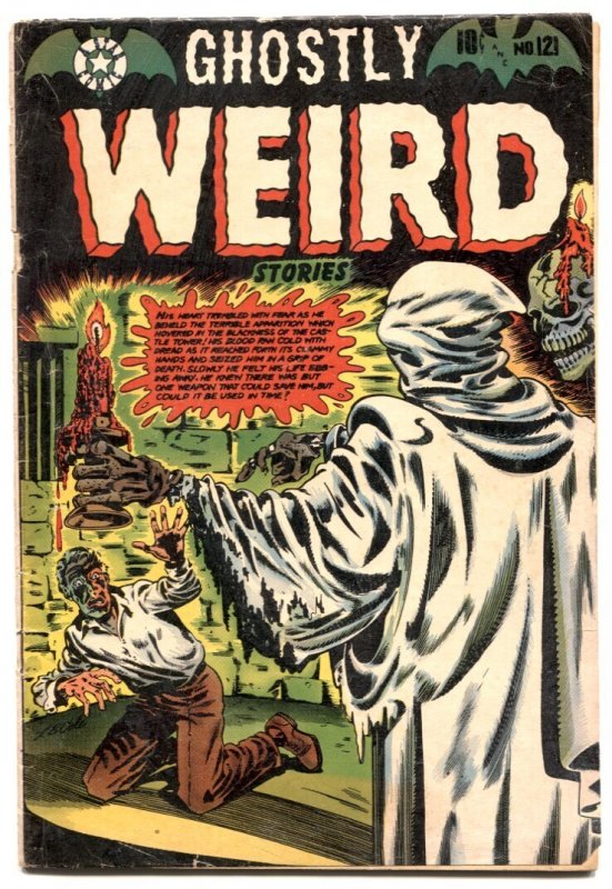 Ghostly Weird Stories #121 (1954), raw comic book in VG condition — front cover
