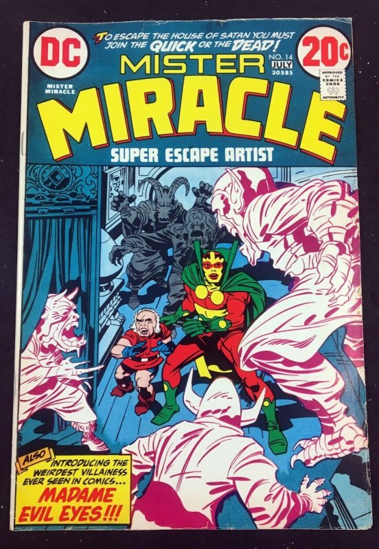 Mister Miracle #14 (DC Comics, 1971), raw comic book in FN- 5.5 condition — front cover