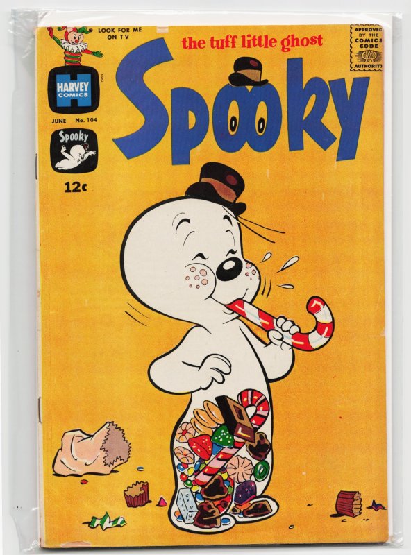 Spooky #104 (Harvey Comics, 1968), raw, ungraded comic book — front cover