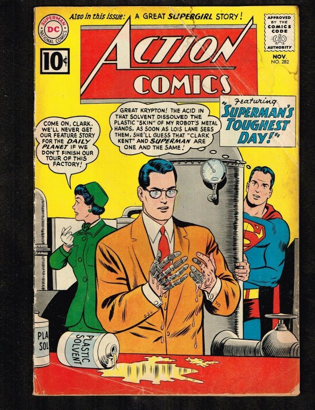 Action Comics #282 (DC Comics, 1962), raw comic book in GD/VG condition — front cover