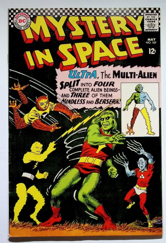 Mystery in Space #107 (DC Comics, 1966), raw, ungraded comic book — front cover