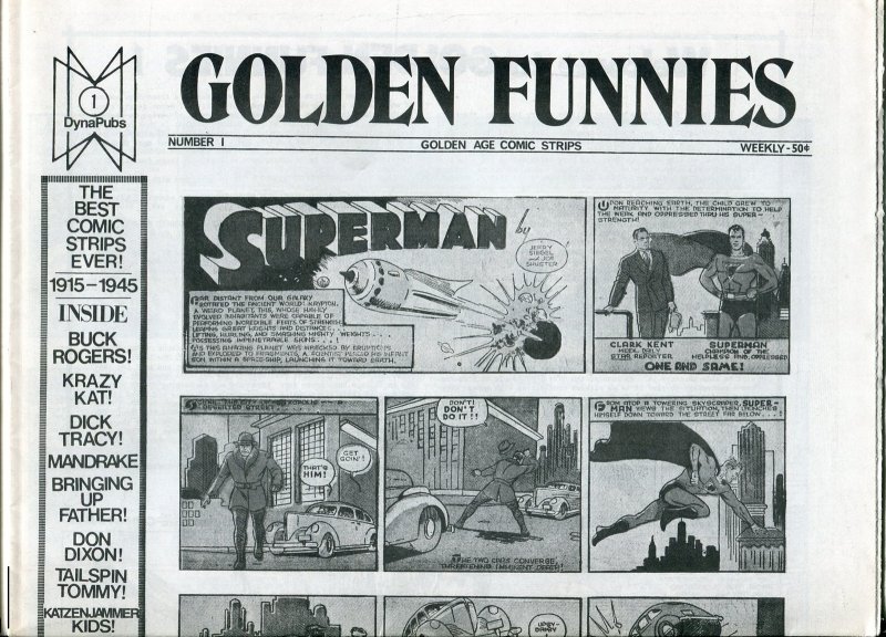 Golden Funnies #1 (1973), raw comic book in NM condition — front cover