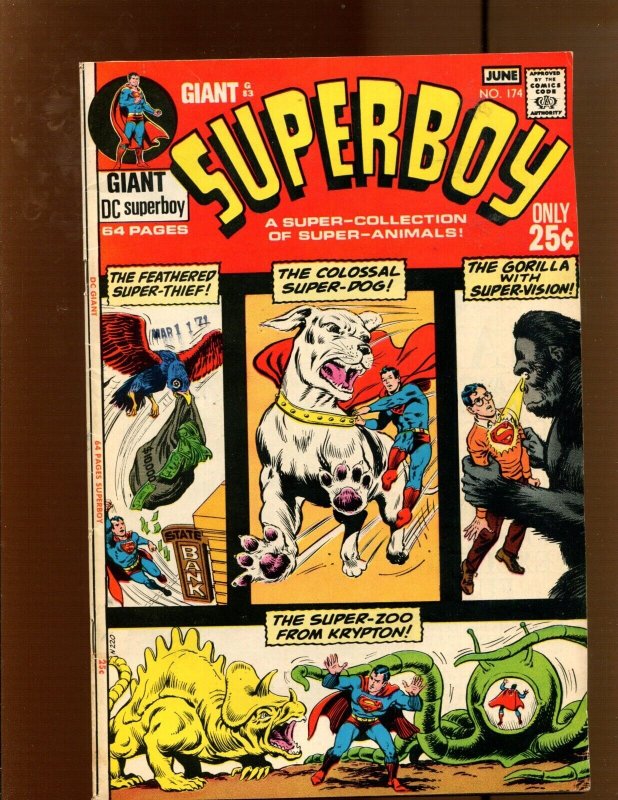 Superboy #174 (DC Comics, 1971), raw comic book in 6.0 condition — front cover