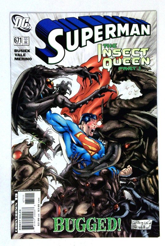 Superman #671 (DC Comics, 2008), raw comic book in NM- condition — front cover